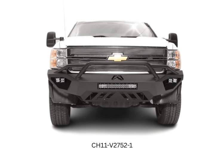 Night Raider Kit installed on a 2014 Silverado 2500HD to turn the truck into a night beast with heavy-duty Fab Fours bumpers and Rigid LED lighting