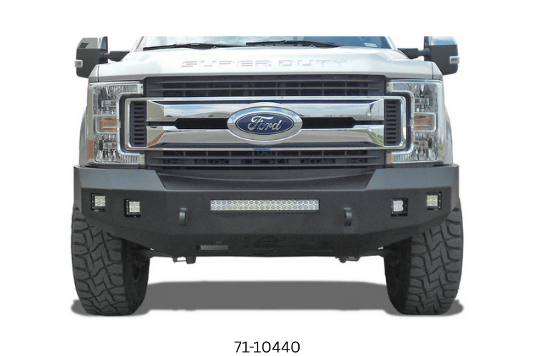 2019 Silverado 2500HD Night Raider Kit setup designed for off-road strength and maximum visibility with Steelcraft bumpers and Rigid LED lighting