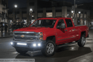 2019 Silverado 2500HD Night Raider Kit setup designed for off-road strength and maximum visibility with Steelcraft bumpers and Rigid LED lighting