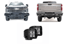 2023 Chevy 2500HD Night Raider Kit upgrade featuring Fab Fours bumpers and Rigid off-road lighting