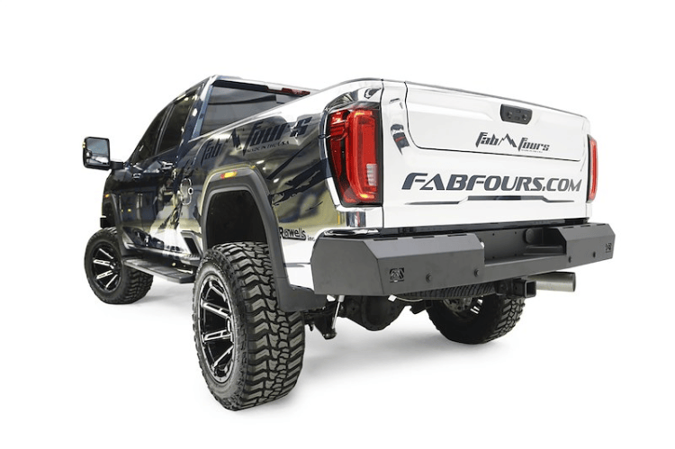 Adventure-ready 2025 Chevy Silverado 2500HD with Night Raider Kit featuring Fab Fours bumpers and Rigid lights