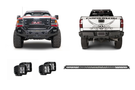 2019 GMC Sierra 2500HD off-road Night Raider Kit featuring Fab Fours heavy-duty armor and Rigid lights