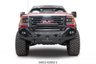 2019 GMC Sierra 2500HD off-road Night Raider Kit featuring Fab Fours heavy-duty armor and Rigid lights