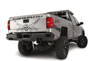 2019 GMC Sierra 2500HD off-road Night Raider Kit featuring Fab Fours heavy-duty armor and Rigid lights