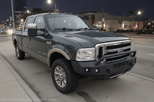 2007 Ford F250 Superduty equipped with the Night Raider Kit featuring Steelcraft armor and Rigid lighting