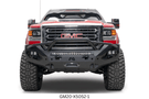 Night Raider Kit installed on a 2023 GMC Sierra 2500HD with heavy-duty Fab Fours bumpers and Rigid LED light bars