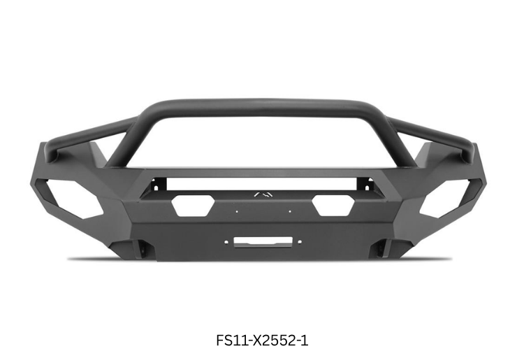 Customized 2016 Ford F250 Super Duty equipped with Fab Fours bumpers and Rigid light setup