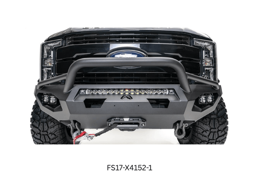 2022 Ford F250 Night Raider Edition combining Fab Fours protection and Rigid lighting performance