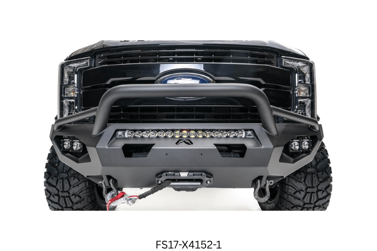 2022 Ford F250 Night Raider Edition combining Fab Fours protection and Rigid lighting performance