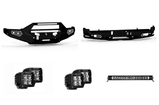 2025 Ford F250 Super Duty Night Raider Kit built for off-road with Road Armor and Rigid lighting