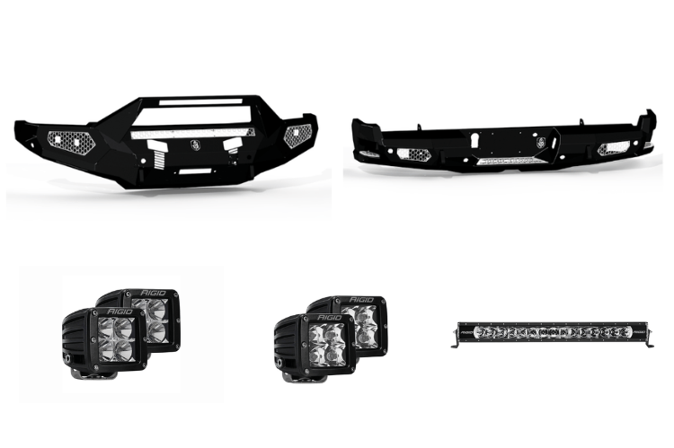 2025 Ford F250 Super Duty Night Raider Kit built for off-road with Road Armor and Rigid lighting