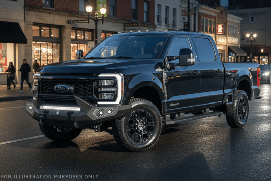 2025 Ford F250 Super Duty Night Raider Kit built for off-road with Road Armor and Rigid lighting