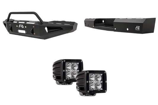 Tough 2005 Dodge Ram 2500 Night Raider build with heavy-duty Dodge Ram protection and a bright Rigid light setup.