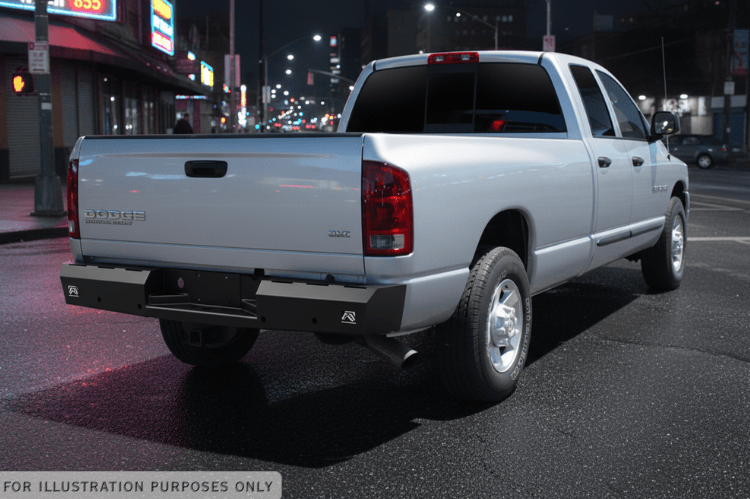 Tough 2005 Dodge Ram 2500 Night Raider build with heavy-duty Dodge Ram protection and a bright Rigid light setup.