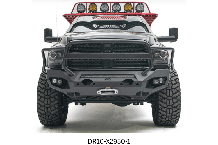 Overland Adventure Kit for a 2018 Dodge Ram 2500, built to thrive under pressure with Fab Fours bumpers, Warn winch, Truxedo rack and ARB rooftop tent.