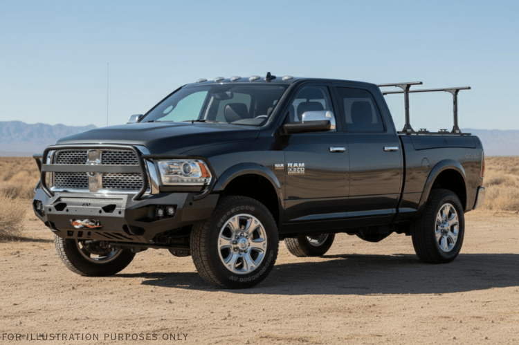 Overland Adventure Kit for a 2018 Dodge Ram 2500, built to thrive under pressure with Fab Fours bumpers, Warn winch, Truxedo rack and ARB rooftop tent.