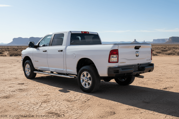 Overland Adventure Kit for a 2024 Dodge Ram 2500, engineered for extreme-duty demands with Fab Fours bumpers, Warn winch, Truxedo rack  and ARB rooftop tent.