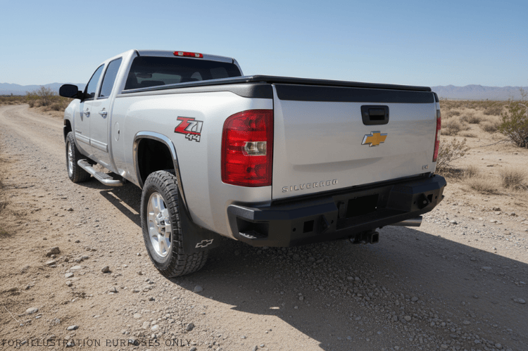 2014 Chevy Silverado 2500HD Overland Adventure Kit ready for off-road exploration with Hammerhead bumpers, Warn winch, TruXedo rack, and an ARB rooftop tent