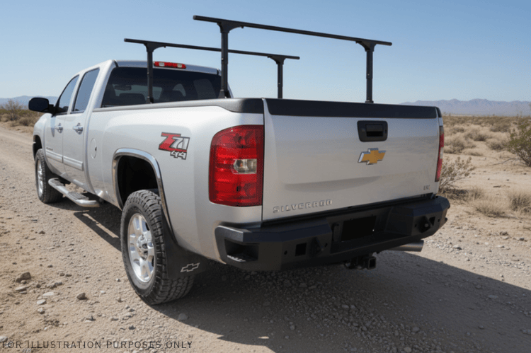 2014 Chevy Silverado 2500HD Overland Adventure Kit ready for off-road exploration with Hammerhead bumpers, Warn winch, TruXedo rack, and an ARB rooftop tent