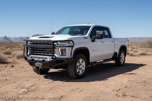 2023 Chevy Silverado 2500HD Overland Adventure Kit with Fab Fours bumpers, Warn winch, TruXedo rack, and ARB rooftop tent