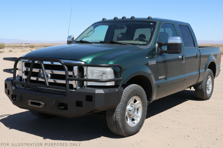 Overland Adventure Kit for a 2007 Ford F250 Superduty, engineered for extreme off-road duty with Hammerhead bumpers, Warn winch, Truxedo rack and ARB roof tent.