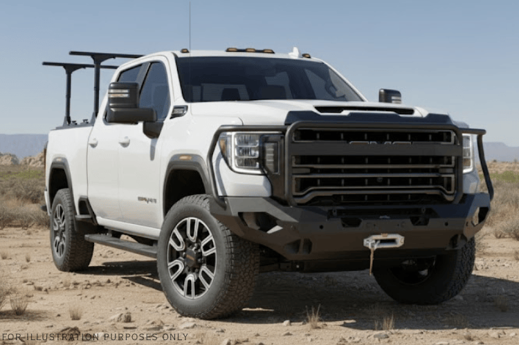 2023 GMC Sierra 2500HD Overland Adventure Kit with Fab Fours bumper, Warn winch, Truxedo rack and, ARB rooftop Tent.