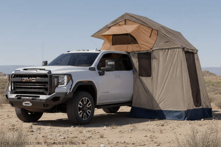 2023 GMC Sierra 2500HD Overland Adventure Kit with Fab Fours bumper, Warn winch, Truxedo rack and, ARB rooftop Tent.