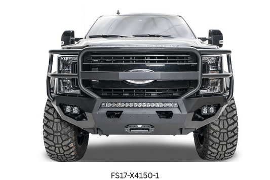 Overland Adventure Kit installed on a 2022 Ford F250 Superduty with Fab Fours bumpers, Warn winch, and Truxedo rack built for any terrain