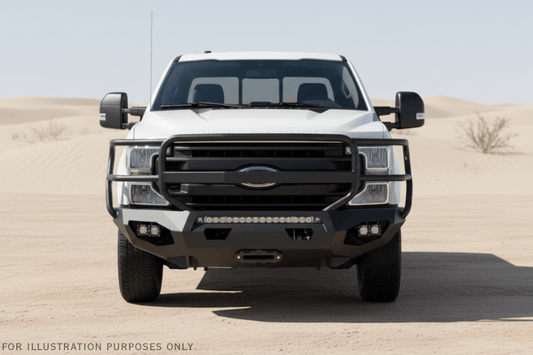 Overland Adventure Kit installed on a 2022 Ford F250 Superduty with Fab Fours bumpers, Warn winch, Truxedo rack and ARB roof tent built for any terrain.