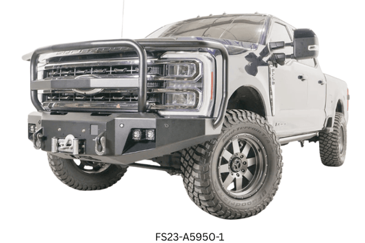 Overland Adventure Kit for a 2024 Ford F250 Superduty , Built for heavy-duty performance with Fab Fours bumpers, Warn winch and Truxedo rack.