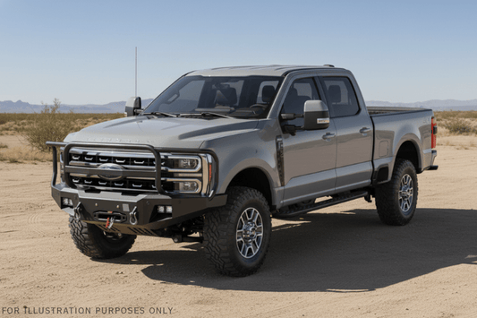 Overland Adventure Kit for a 2024 Ford F250 Superduty , Built for heavy-duty performance with Fab Fours bumpers, Warn winch,Truxedo rack, Rails and Roof tent. 