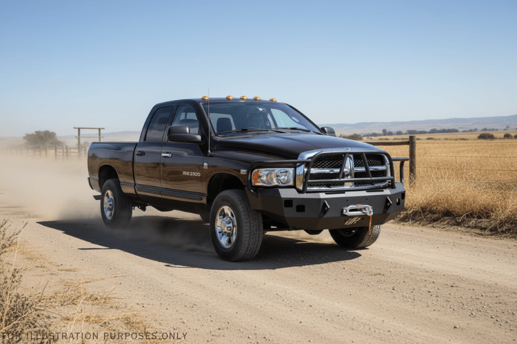 Overland Adventure Kit for a 2005 Dodge Ram 2500, optimized for maximum strength with Hammerhead bumpers, Warn winch, Truxedo rack and ARB rooftop tent.