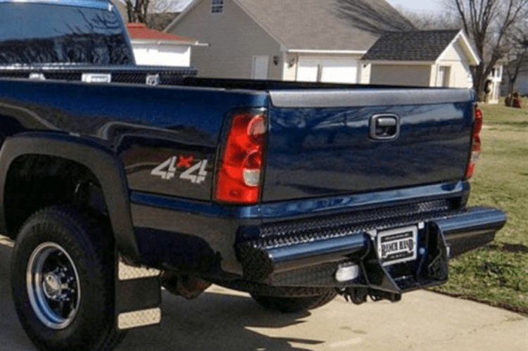 Ranch Hand BBC010BLL Legend Series aftermarket rear bumper for 2001–2007 GMC Sierra 2500/3500, a strong back bumper replacement designed to last