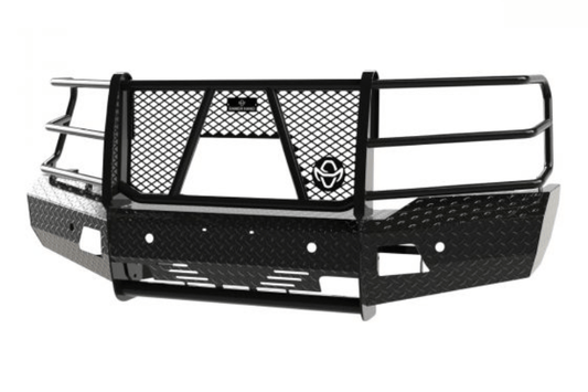 Ranch Hand FSC19HBL1C front bumper for Silverado 1500 with sensor and camera cutouts