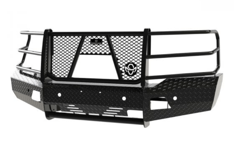 Ranch Hand FSC19HBL1C front bumper for Silverado 1500 with sensor and camera cutouts