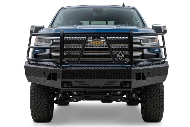 Ranch Hand FSC19HBL1C front bumper for Silverado 1500 with sensor and camera cutouts