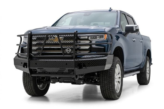 Ranch Hand FSC19HBL1C front bumper for Silverado 1500 with sensor and camera cutouts