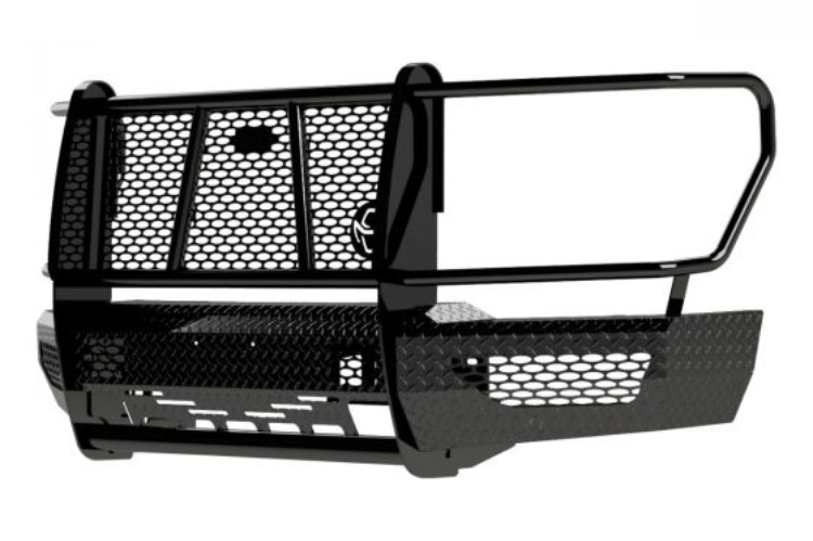 Ranch Hand FSF21HBL1 Summit Front Bumper for 2021–2023 Ford F-150, heavy-duty steel construction with grille guard for maximum front-end protection.