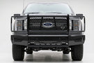 Ranch Hand FSF21HBL1C Summit Front Bumper with Grille Guard for 2021–2023 Ford F-150, featuring adaptive cruise control compatibility and durable diamond-plate steel construction.
