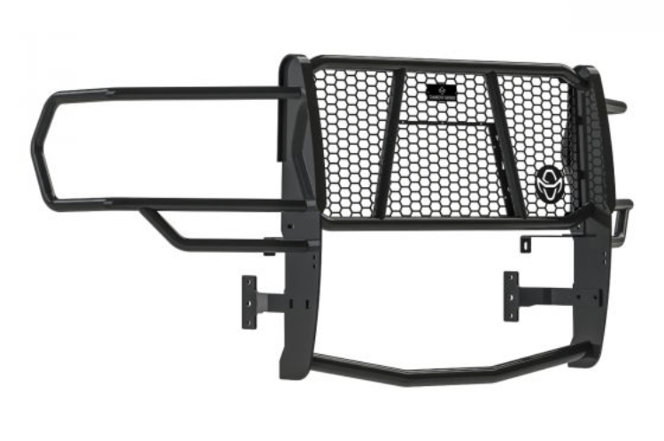 Steel grille guard Ranch Hand GGD191BL1 for Dodge Ram 2500/3500, rugged front-end protection without camera compatibility