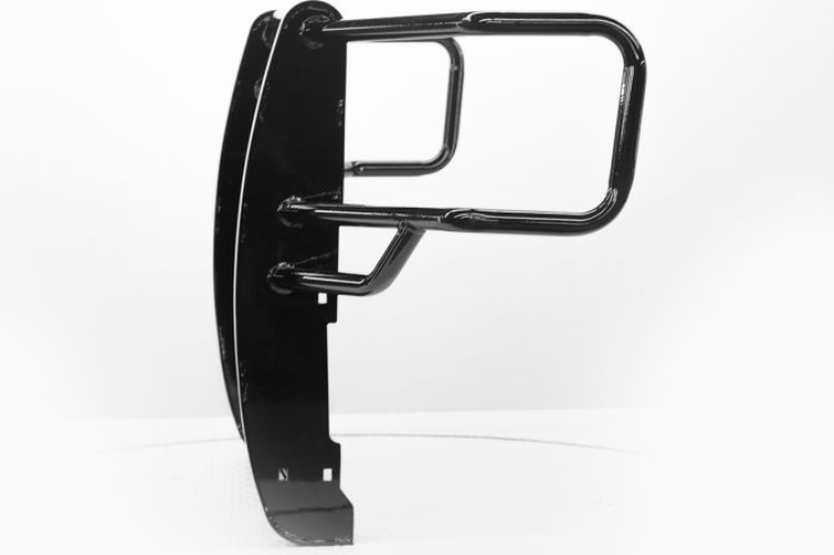 Ranch Hand GGG151BL1 Legend Series Grille Guard mounted on a 2015–2019 GMC Sierra 2500HD, featuring wraparound headlight protection and heavy-duty steel construction.