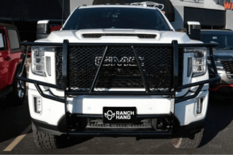 Heavy-duty front grille protection GGG201BL1 Ranch Hand for Sierra 2500/3500