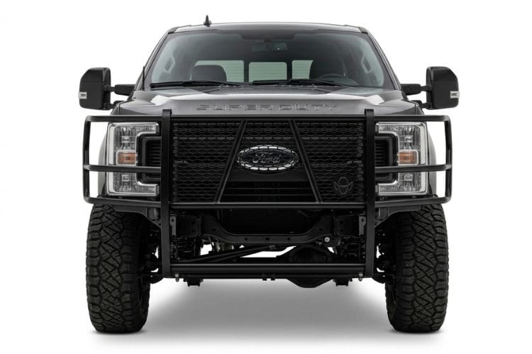 Rugged Ford F250/F350 Legend grille guard GGF201BL1C by Ranch Hand with camera-ready design