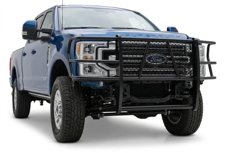 Heavy-duty grille guard GGF201BL1 by Ranch Hand, fits 2017–2022 Ford Superduty