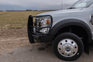 Ranch Hand FBF201BLRC Legend front bumper for 2017–2022 Ford F250/F350 Superduty, with camera access and durable black powder coat finish
