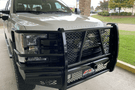 Ranch Hand FBF201BLRC Legend front bumper for 2017–2022 Ford F250/F350 Superduty, with camera access and durable black powder coat finish