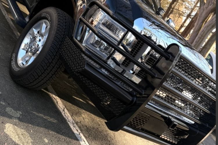 Ranch Hand Legend front bumper grille guard Ford F250 Superduty XLT 2008-2010 angled side view