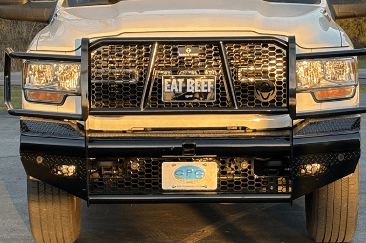 Ranch Hand Legend front bumper grille guard on Ram 2500 2025-2026 front view with full grille protection