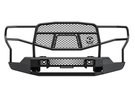 Ranch Hand MFG19HBM1 Midnight Series Front Bumper with Grille Guard for 2019-2021 GMC Sierra 1500, black powder-coated heavy-duty steel bumper.