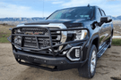 Ranch Hand MFG19HBM1 Midnight Series Front Bumper with Grille Guard for 2019-2021 GMC Sierra 1500, black powder-coated heavy-duty steel bumper.